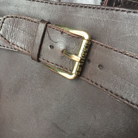 LAUREN RALPH LAUREN DARK BROWN MID - CALF BOOTS - Picture 6 of 8